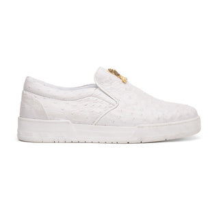 Mauri 8419/1 Posh Exotic Ostrich Slip-On Sneakers (MA5653)(Made to Order)-AmbrogioShoes