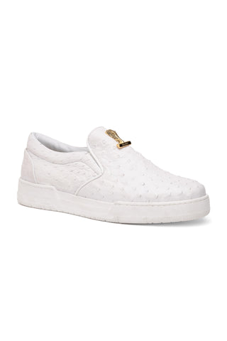 Mauri 8419/1 Posh Exotic Ostrich Slip-On Sneakers (MA5653)(Made to Order)-AmbrogioShoes
