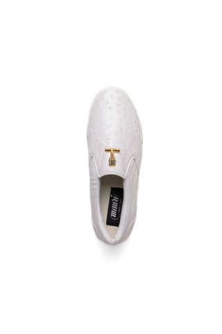 Mauri 8419/1 Posh Exotic Ostrich Slip-On Sneakers (MA5653)(Made to Order)-AmbrogioShoes