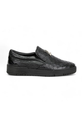 Mauri 8419/1 Posh Exotic Ostrich Slip-On Sneakers (MA5653)(Made to Order)-AmbrogioShoes