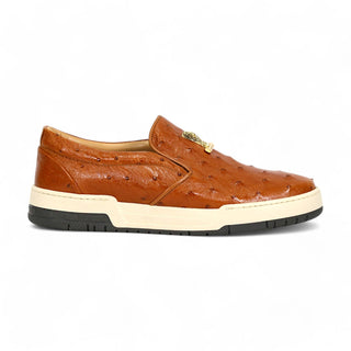 Mauri 8419/1 Posh Men's Shoes Exotic Ostrich Slip-On Sneakers (MA5653)(Special Order)-AmbrogioShoes