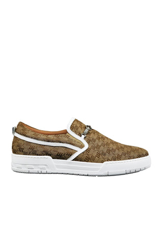 Mauri 8419/2 Posh Double M Fabric & Time Leather Slip-On Sneakers (MA5615)-AmbrogioShoes