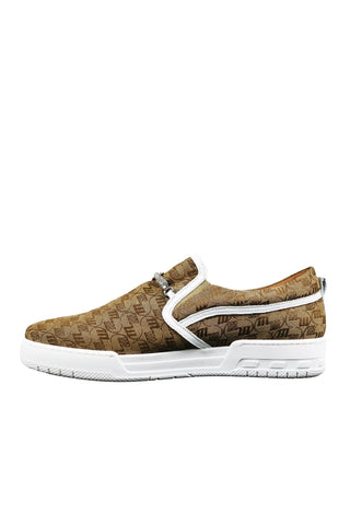 Mauri 8419/2 Posh Double M Fabric & Time Leather Slip-On Sneakers (MA5615)-AmbrogioShoes