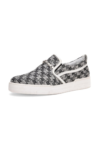 Mauri 8419/2 Posh Double M Fabric & Time Leather Slip-On Sneakers (MA5615)