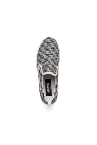 Mauri 8419/2 Posh Double M Fabric & Time Leather Slip-On Sneakers (MA5615)