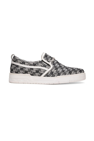 Mauri 8419/2 Posh Double M Fabric & Time Leather Slip-On Sneakers (MA5615)