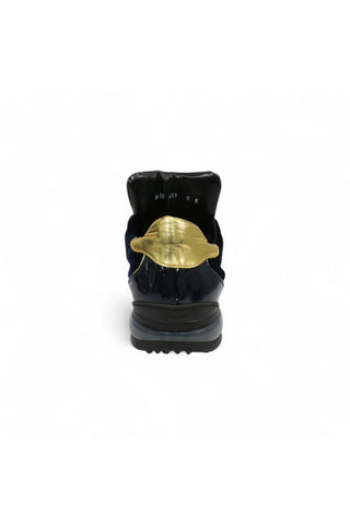 Mauri 8420 Bubble Gold & Wonder Blue Crocodile / Velvet / Patent Casual Sneakers (MA5411)