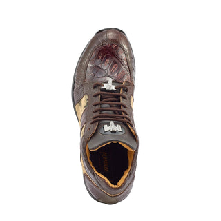 Mauri 8425 Graffiti Exotic Ostrich Skin / Crocodile Skin / Nappa Leather / Fabric Sneakers (MA5391)-AmbrogioShoes