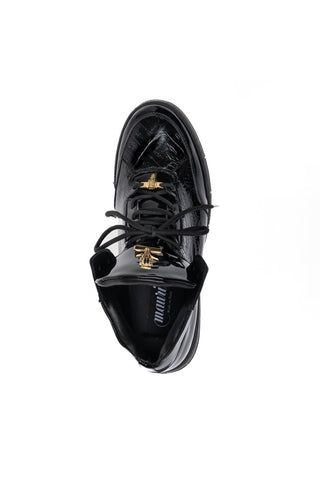 Mauri 8429 Exotic Crocodile & Patent High-Top Sneaker