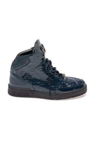 Mauri 8429 Exotic Crocodile & Patent High-Top Sneaker