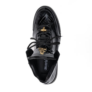 Mauri 8429 Men's Shoes Exotic Crocodile Skin & Embossed Patent Leather High-Top Sneaker (MA5678)(Special Order)-AmbrogioShoes