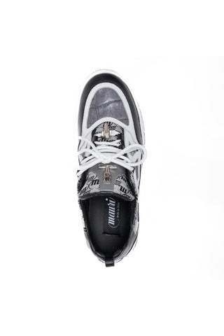 Mauri 8435 Abstract Crocodile Skin / Nappa / Fabric Sneaker (MA5685)