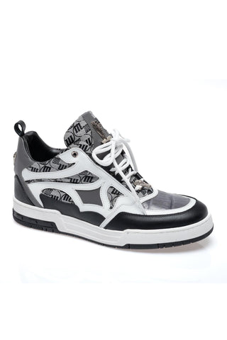 Mauri 8435 Abstract Exotic Crocodile Skin / Nappa Leather / Fabric Sneaker (MA5685)