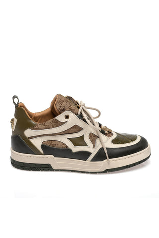 Mauri 8435 Abstract Exotic Crocodile Skin / Nappa Leather / Fabric Sneaker (MA5685)