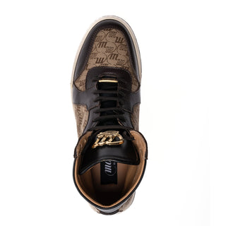 Mauri 8466/1 Vision Men's Shoes Nappa Leather / Fabric / Time Leather High-Top Sneaker (MA5681)(Special Order)-AmbrogioShoes