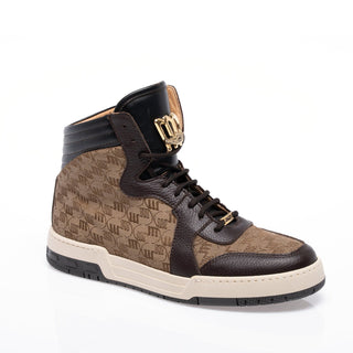 Mauri 8466/1 Vision Nappa Leather / Fabric / Time Leather High-Top Sneaker (MA5681)(Special Order)-AmbrogioShoes