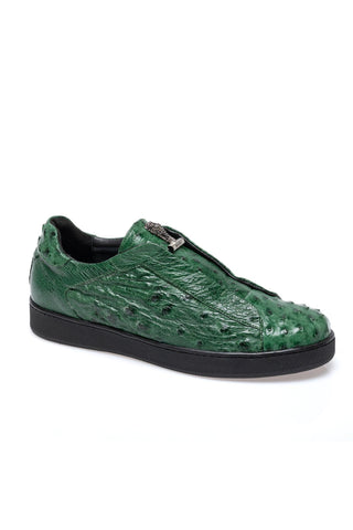 Mauri 8478/16 Regata Exotic Ostrich Skin Sneaker (MA5682)(Made to Order)-AmbrogioShoes