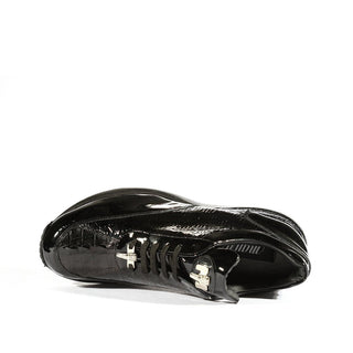 Mauri 8514 Blunt Exotic Hornback & Embossed Patent Leather Sneakers (MA5332)-AmbrogioShoes