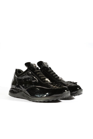 Mauri 8514 Blunt Exotic Hornback & Embossed Patent Sneakers (MA5332)