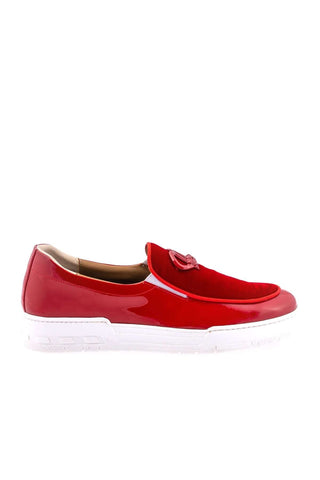 Mauri 8600/8 Patent Leather & Velvet Sneaker-AmbrogioShoes