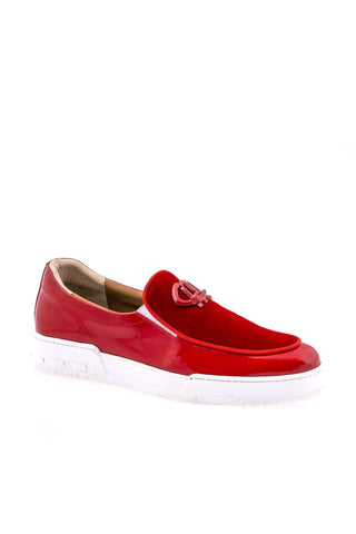 Mauri 8600/8 Patent Leather & Velvet Sneaker-AmbrogioShoes