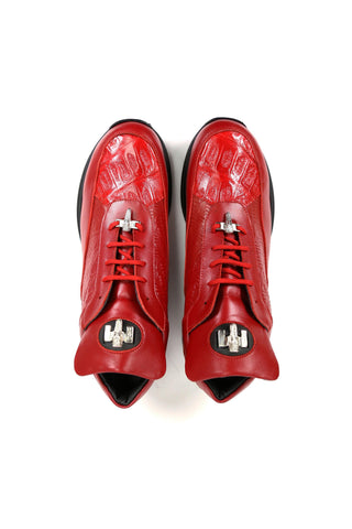 Mauri 8900/2 Bubble Crocodile / Nappa Embossed Sneakers-AmbrogioShoes