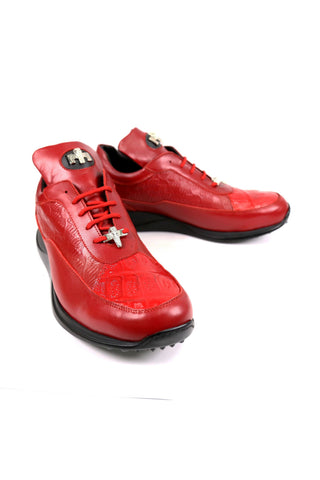 Mauri 8900/2 Bubble Crocodile / Nappa Embossed Sneakers-AmbrogioShoes