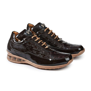 Mauri 8900/2 Bubble Exotic Crocodile Skin & Calf-Skin Patent Leather Sneakers (MA5020)(Made to Order)-AmbrogioShoes