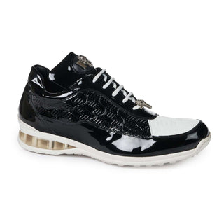 Mauri 8900/2 Bubble Exotic Crocodile Skin & Calf-Skin Patent Leather Sneakers (MA5020)(Made to Order)-AmbrogioShoes
