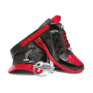 Mauri 8900/2 Bubble Exotic Crocodile Skin & Calf-Skin Patent Leather Sneakers (MA5020)(Special Order)-AmbrogioShoes