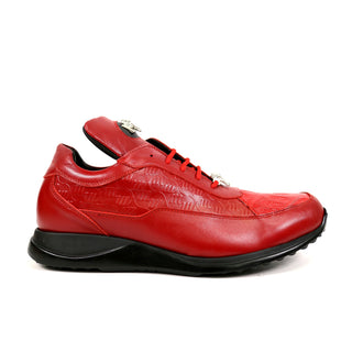 Mauri 8900/2 Bubble Exotic Crocodile Skin & King Nappa Embossed Sneakers (MA5338)(Made to Order)-AmbrogioShoes