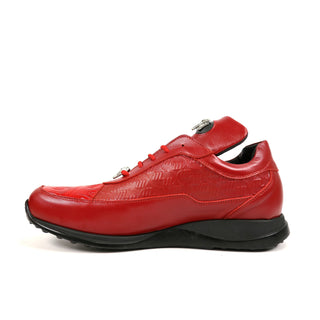 Mauri 8900/2 Bubble Exotic Crocodile Skin & King Nappa Embossed Sneakers (MA5338)(Made to Order)-AmbrogioShoes