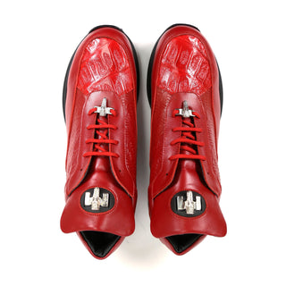 Mauri 8900/2 Bubble Exotic Crocodile Skin & King Nappa Embossed Sneakers (MA5338)(Made to Order)-AmbrogioShoes