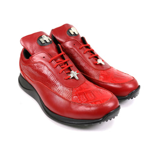 Mauri 8900/2 Bubble Exotic Crocodile Skin & King Nappa Embossed Sneakers (MA5338)(Made to Order)-AmbrogioShoes