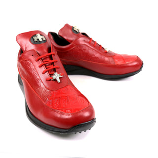 Mauri 8900/2 Bubble Exotic Crocodile Skin & King Nappa Embossed Sneakers (MA5338)(Made to Order)-AmbrogioShoes
