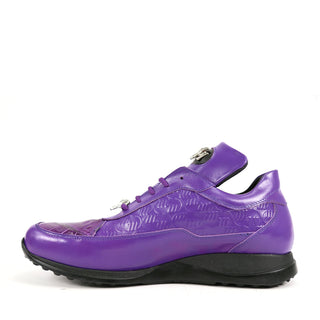 Mauri 8900/2 Bubble Exotic Crocodile Skin & King Nappa Embossed Sneakers (MA5338)(Made to Order)-AmbrogioShoes