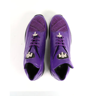 Mauri 8900/2 Bubble Exotic Crocodile Skin & King Nappa Embossed Sneakers (MA5338)(Made to Order)-AmbrogioShoes