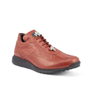 Mauri 8900/2 Bubble Exotic Crocodile Skin & King Nappa Embossed Sneakers (MA5338)(Made to Order)-AmbrogioShoes