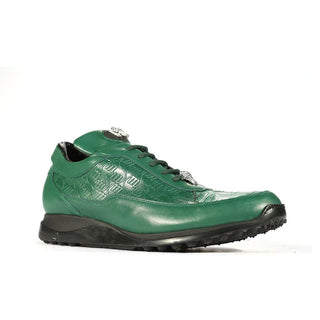 Mauri 8900/2 Bubble Men's Shoes Exotic Crocodile Skin & King Nappa Embossed Sneakers (MA5338)(Special Order)-AmbrogioShoes