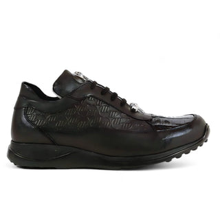Mauri 8900/2 Bubble Men's Shoes Exotic Crocodile Skin & King Nappa Embossed Sneakers (MA5338)(Special Order)-AmbrogioShoes