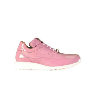 Mauri 8900/2 Bubble Men's Shoes Pink Exotic Crocodile / Patent / Nappa Print Leather Casual Sneakers (MA5350)-AmbrogioShoes