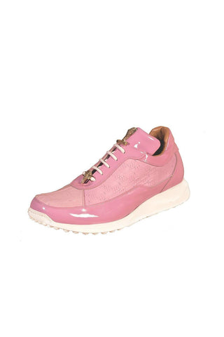 Mauri 8900/2 Bubble Pink Crocodile / Patent / Nappa Embossed Leather Casual Sneakers (MA5350)