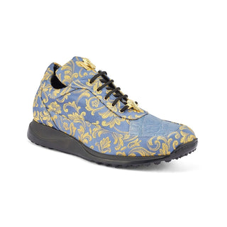Mauri 8900/2 Exotic Crocodile Skin & Gobelins Fabric Sneakers (MA5360)(Special Order)-AmbrogioShoes