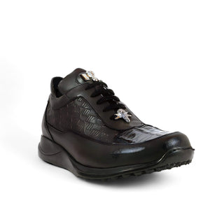 Mauri 8900/2 Men's Shoes Exotic Crocodile Skin & Nappa Leather Sneakers (MA1115)-AmbrogioShoes