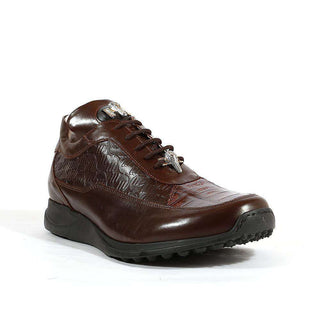 Mauri 8900/2 Men's Shoes Exotic Crocodile Skin & Nappa Leather Sneakers (MA1115)-AmbrogioShoes