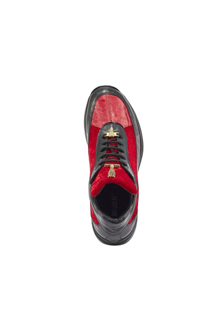 Mauri 8900/8 Bubble Crocodile Skin / Patent / Velvet Embossed Sneakers (MA5355)