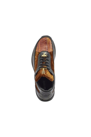 Mauri 8900/8 Bubble Crocodile Skin / Patent / Velvet Embossed Sneakers (MA5355)