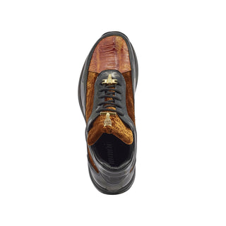 Mauri 8900/8 Bubble Exotic Crocodile Skin / Patent Leather / Velvet Embossed Sneakers (MA5355)-AmbrogioShoes