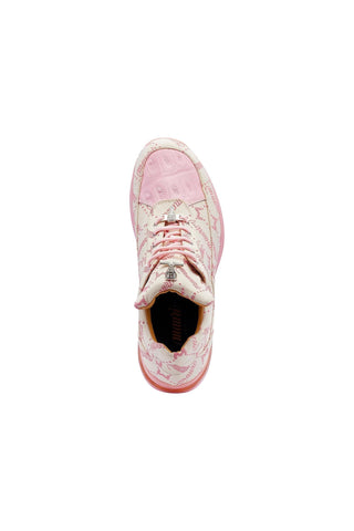 Mauri 8900/8 Overlord Cream & Taste of Berry Exotic Crocodile / Fabric Casual Sneakers (MA5425)