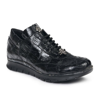 Mauri 8932 Men's Borromini Black Baby Croc & Nappa Leather Sneakers (MA4819)-AmbrogioShoes